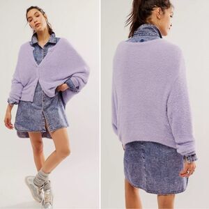 Lilac Cozy V-Neck Women's Sweater